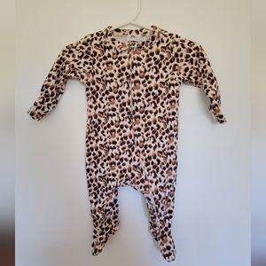 Old Navy animal print footie pajamas, 0-3months
